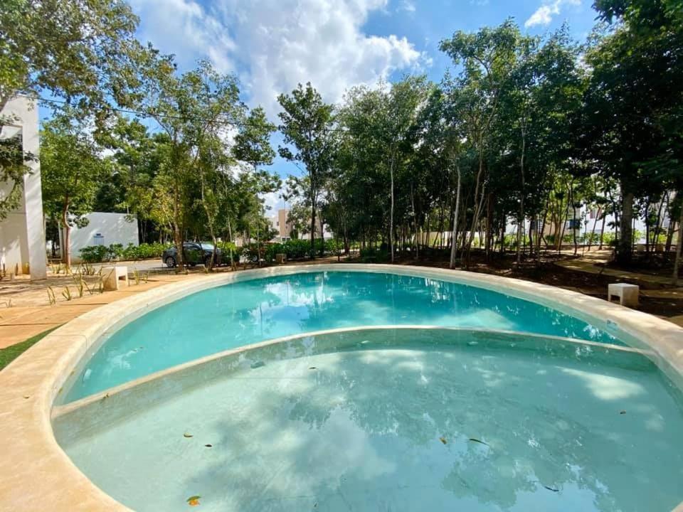 Departamento residencial con alberca Cancún Exterior foto